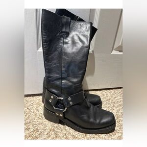 Black Leather Women's Boots